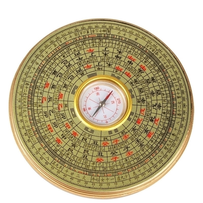复古风罗盘指南针太极八卦镜道具经罗仪摆件