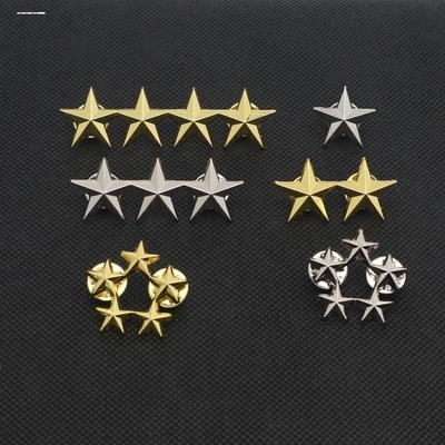 将官准将 上将军衔 金属五角星五星肩章领章徽章勋章胸章