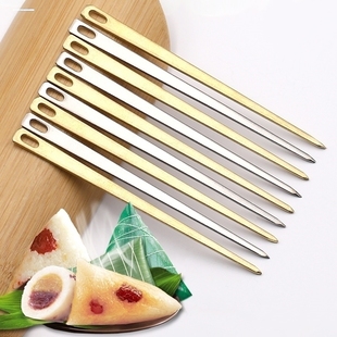 端午节不锈钢耐磨加厚粽子针无绳包粽子针黄铜粽子针打包针