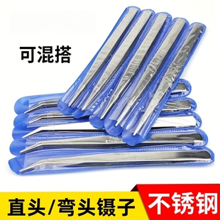 缝纫机专用镊子 弯头加厚不锈钢镊子夹子包缝机穿针线服装缝纫DIY