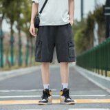 @日系大码M-5XL大口袋工装牛仔裤男大码直筒五分短裤DK038-P40，男装牛仔裤，星座223（原229-2）