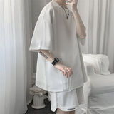 现货夏季短袖T恤短裤运动套装男大码刺绣TZ2226/P50，男装T恤，星座223（原229-2）