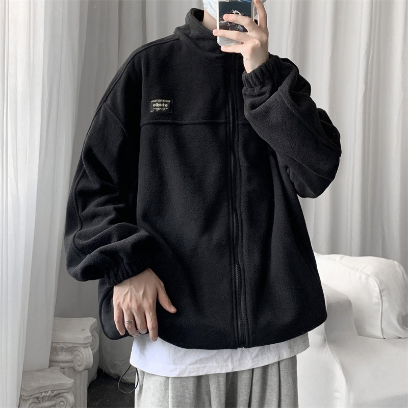 秋冬摇粒绒夹克男开衫卫衣加大码外套JK280/P65,男装夹克,星座223（原229-2）