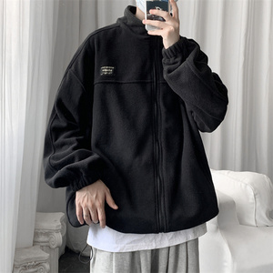 秋冬摇粒绒夹克男开衫卫衣加大码外套 JK280/P65图片