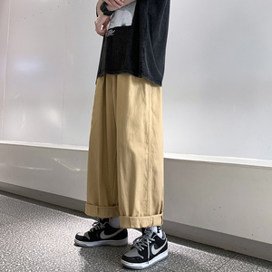 @港风夏季休闲工装裤男女潮流百搭宽松阔腿老爹裤NZ275-P45
