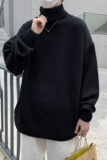 @港风高领纯色针织衫毛衣男大码M-8XL韩版百搭21M60-P35，男装针织衫/毛衣，星座223（原229-2）