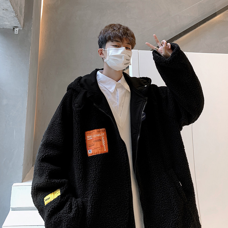 @加厚青年冬季连帽羊羔绒棉衣亮面穿 MY9005-P80图片
