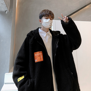 @加厚青年冬季连帽羊羔绒棉衣亮面穿 MY9005-P80图片