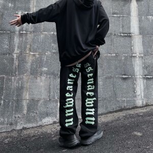 @潮  加绒牛仔裤男个性高街直筒长裤 NZ202-常规P45加绒P55图片