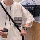 @港风2025夏季新款超火宽松大码ins潮流高街半袖上衣DT03-P30，男装T恤，星座223（原229-2）