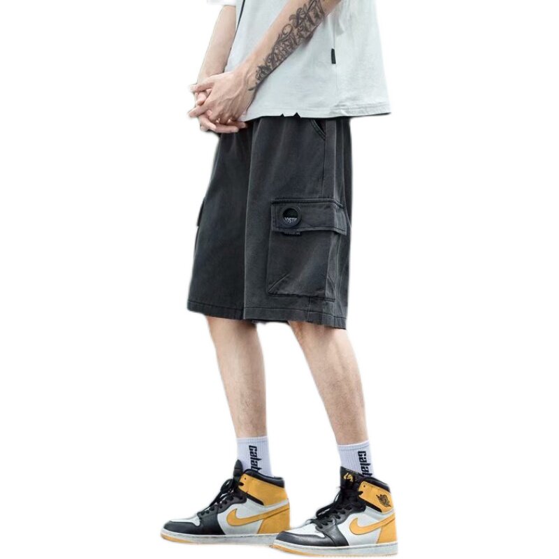 @日系大码M-5XL大口袋工装牛仔裤男大码直筒五分短裤DK038-P40,男装牛仔裤,星座223（原229-2）