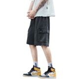 @日系大码M-5XL大口袋工装牛仔裤男大码直筒五分短裤DK038-P40，男装牛仔裤，星座223（原229-2）