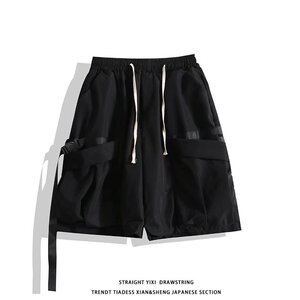 @港风  白底 夏季短裤男士多口袋工装五分裤潮牌ins DK045-P35图片