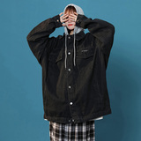 @中性风字母刺绣连帽牛仔衣外套男潮流春秋新款夹克JK311-P70，男装工装外套，星座223（原229-2）