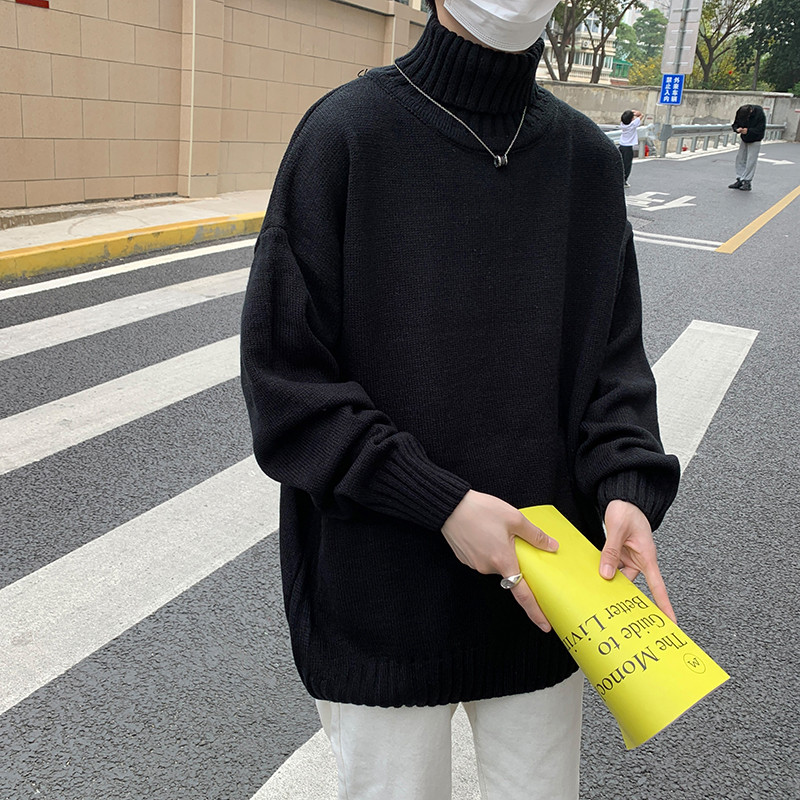 @港风高领纯色针织衫毛衣男大码M-8XL韩版百搭21M60-P35,男装针织衫/毛衣,星座223（原229-2）