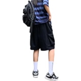 @港风短裤宽松五分裤男直筒港味显瘦中裤女潮insDK030-P50，男装牛仔裤，星座223（原229-2）