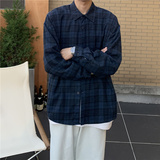 @港风长袖格子衬衫男秋季韩版潮流百搭打底休闲衬衣CS100-P35，男装T恤，星座223（原229-2）