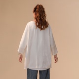 中性風(fēng)男女夏季冰絲炫彩漸變七分袖襯衫男女大碼C2219/P45，女裝襯衫，星座223（原229-2）