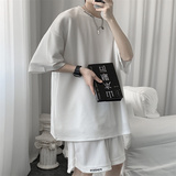 现货夏季短袖T恤短裤运动套装男大码刺绣TZ2226/P50，男装T恤，星座223（原229-2）