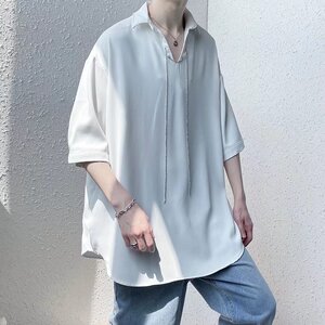 @港风  夏季薄款短袖衬衫男潮宽松防晒衣 CS118-P45图片