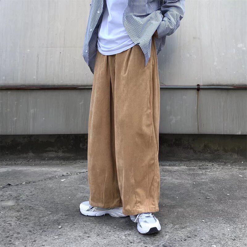 @港风直筒宽松萝卜裤灯芯绒哈伦休闲裤阔腿裤NZ220-P35,男装休闲裤,星座223（原229-2）