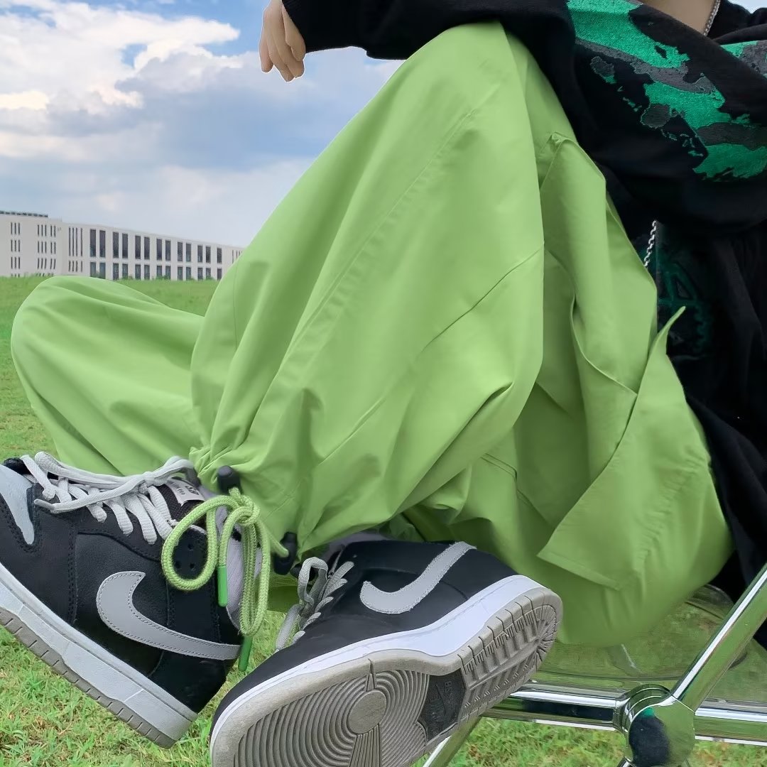 @港风机能风工装裤男大口袋宽松抽绳束脚裤子高街insNZ287-P50,男装工装外套,星座223（原229-2）