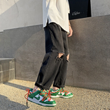 @港风夏季膝盖破洞牛仔裤男潮牌街头直筒裤NZ256-P40，男装牛仔裤，星座223（原229-2）