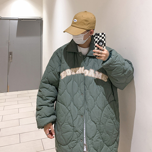 港风 菱形冬季棉衣男字母印花保暖棉服ins潮流 MY8000-P85图片