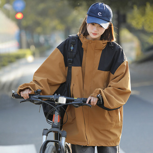 中性冲锋衣男女2025春户外森系夹克薄外套 JK001-P55图片