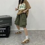 @港风短裤宽松五分裤男直筒港味显瘦中裤女潮insDK030-P50，男装牛仔裤，星座223（原229-2）