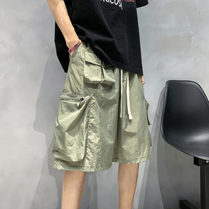 @港风 M-5XL日系工装短裤男大码宽松大口袋速干五分裤DK059-P40图片