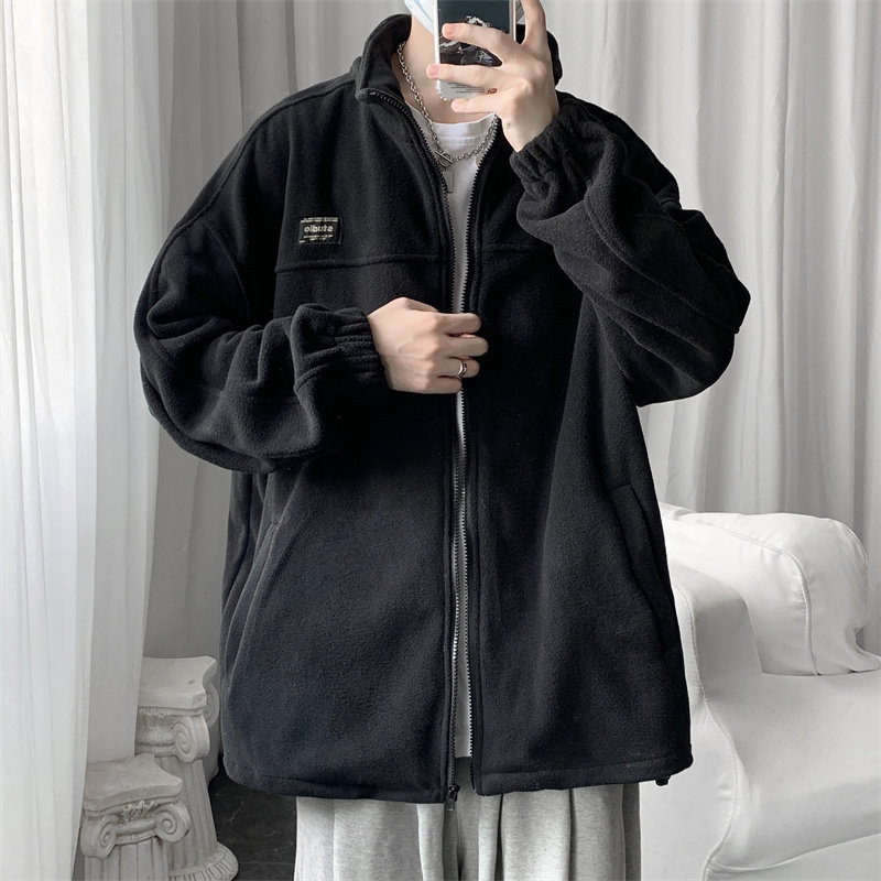 秋冬摇粒绒夹克男开衫卫衣加大码外套 JK280/P65图片