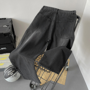 @平铺 水洗牛仔裤男宽松大码M-5XL直筒裤2025新款NZ265-P456图片