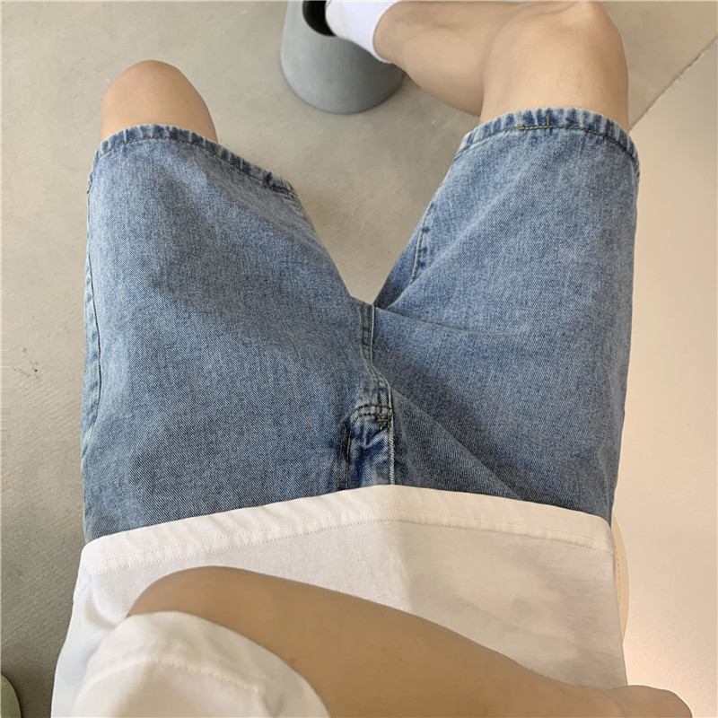 @港风2025夏季牛仔短裤男生简约百搭五分直筒裤DK005-P35,男装牛仔裤,星座223（原229-2）