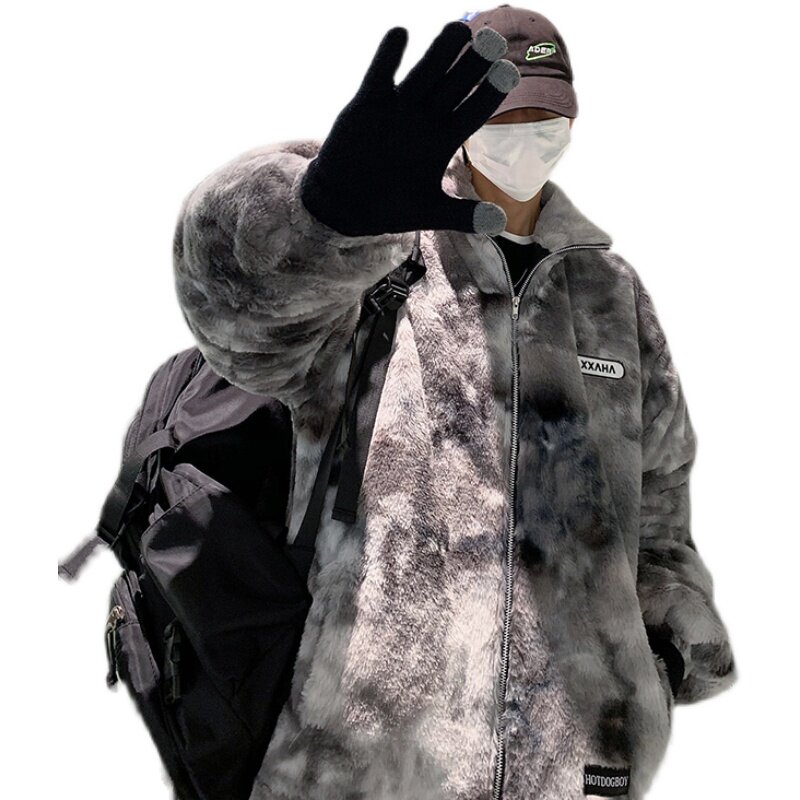 @港风毛绒加厚棉衣男冬季ins潮流棉服MY8001-P98,男装棉衣,星座223（原229-2）