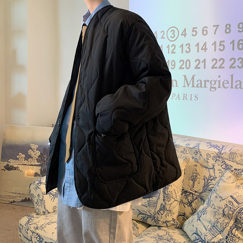 @港风内胆棉衣男工装菱格夹棉外套冬季薄款棉服MY9000-P72,男装棉衣,星座223（原229-2）