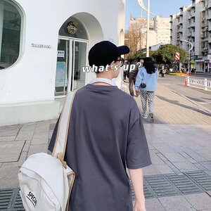 @港风 卡通印印短袖T恤男潮流纯棉打底半袖DT18-P25图片