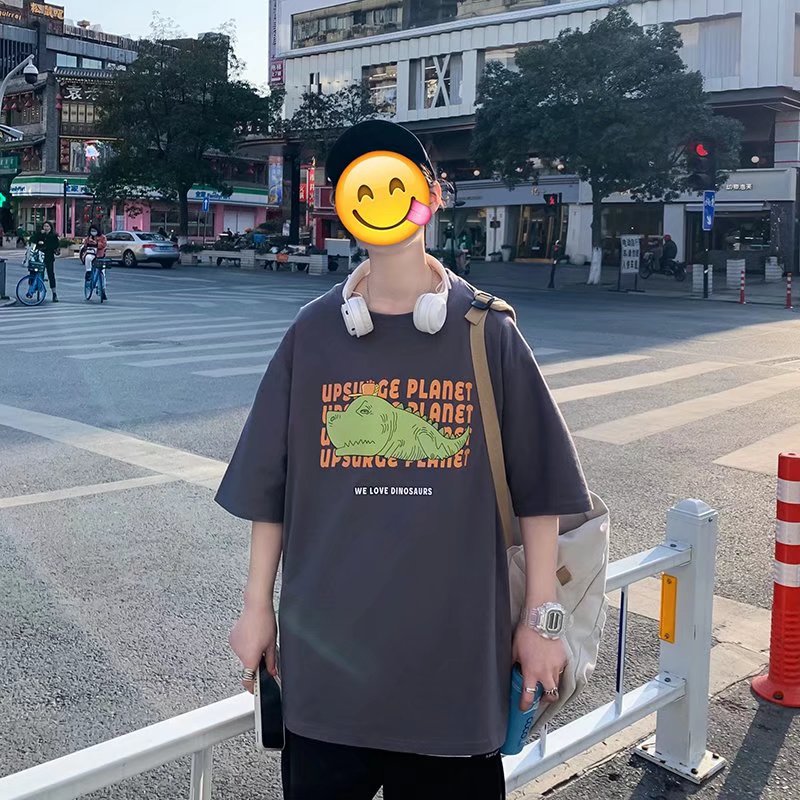 @港风卡通印印短袖T恤男潮流纯棉打底半袖DT18-P25,男装T恤,星座223（原229-2）