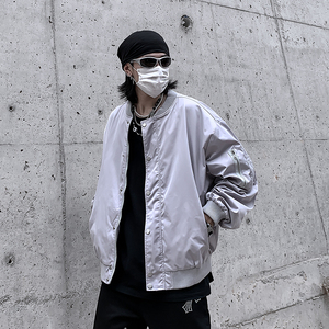 W08-P60 2023春季大码飞行服夹克男外套潮牌街头棒球服图片