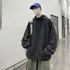 @港风 高领连帽卫衣高街加肥加大码毛衣 WY128-P50，3XL-5XLP55图片