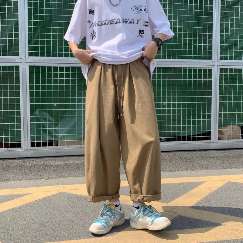 @港风夏季工装九分裤宽松阔腿裤潮男萝卜裤NZ271-P40,男装工装外套,星座223（原229-2）