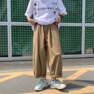 @港风  夏季工装九分裤宽松阔腿裤潮男萝卜裤 NZ271-P40图片