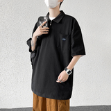@港风纯棉日系翻领短袖T恤男士夏季POLO衫DT23-P40，男装T恤，星座223（原229-2）