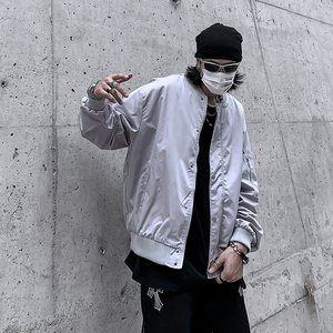 W08-P60 2023春季大码飞行服夹克男外套潮牌街头棒球服图片