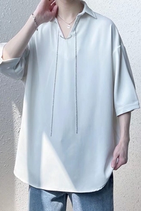 @港风  夏季薄款短袖衬衫男潮宽松防晒衣 CS118-P45图片