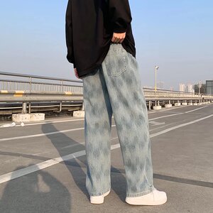 @港风 青少年直筒长裤宽松中腰牛仔裤拖地裤 NZ331-P40图片