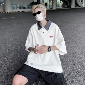 夏男款翻领polo衫重磅潮牌短袖T恤 T2113-P30图片