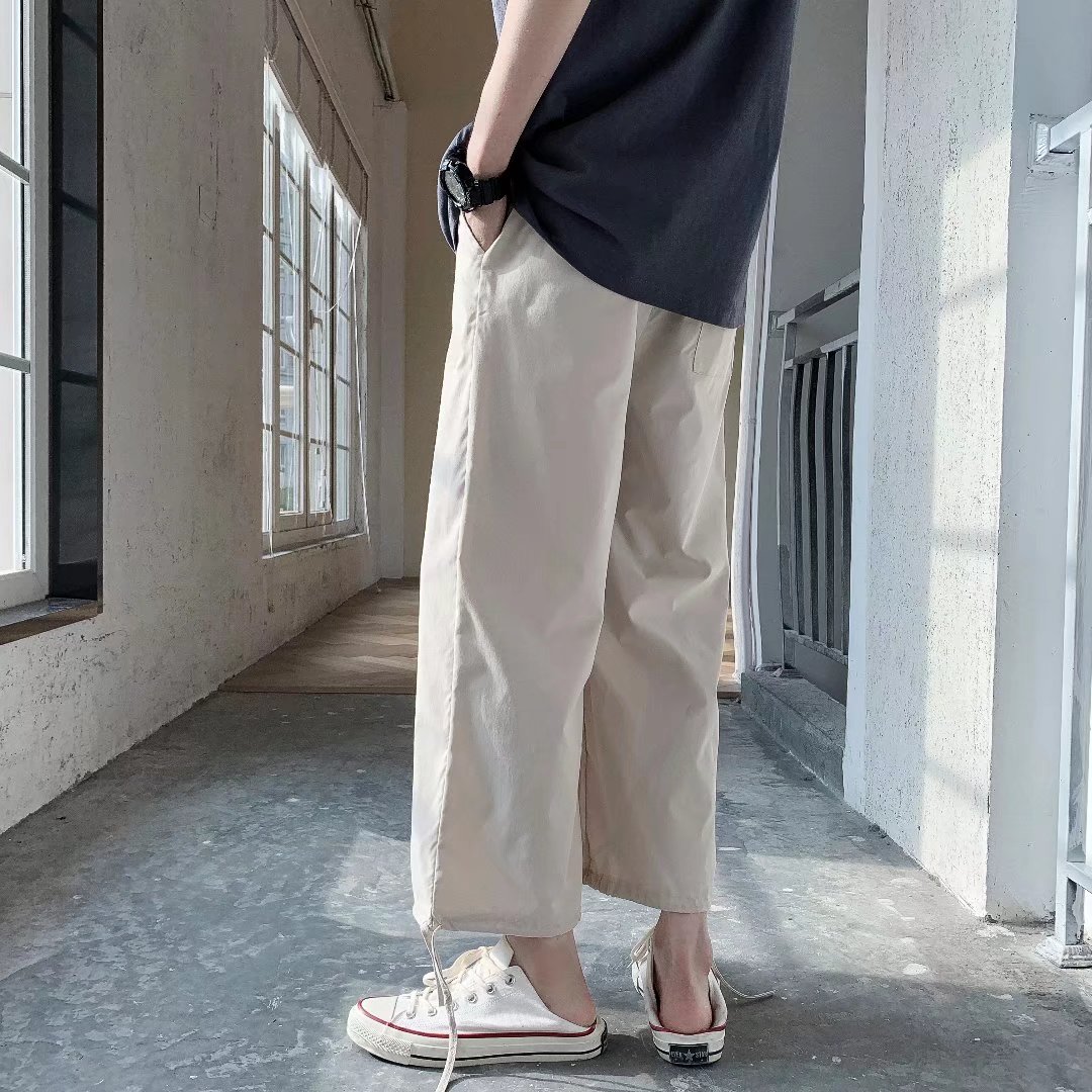 @港风阔腿萝卜裤夏季冰丝九分裤休闲裤男NZ243-P30,男装休闲裤,星座223（原229-2）