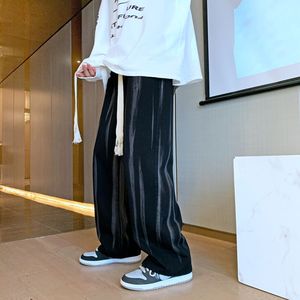 @港风 飘带扎染牛仔裤男宽松直筒高街潮裤子NZ230-P45图片