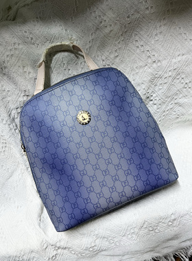 处理莎萱袋鼠品牌女包蓝色变色时尚百搭女包双肩背包